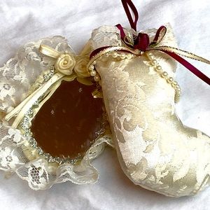 Vintage 2 Victorian Christmas ornaments